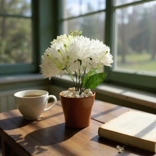 Ev & Ofis Dekorasyonu İçin Zarif Yapay Çiçek Aranjmanı